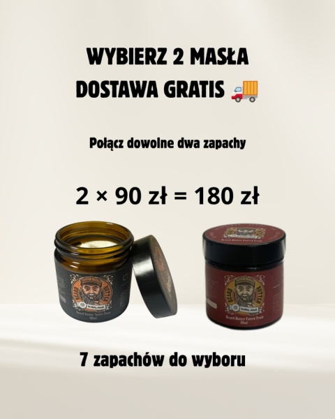 Brodaty Ślązak - Naturalne Masło do Brody | 7 zapachów | Wegańska pielęgnacja i stylizacja